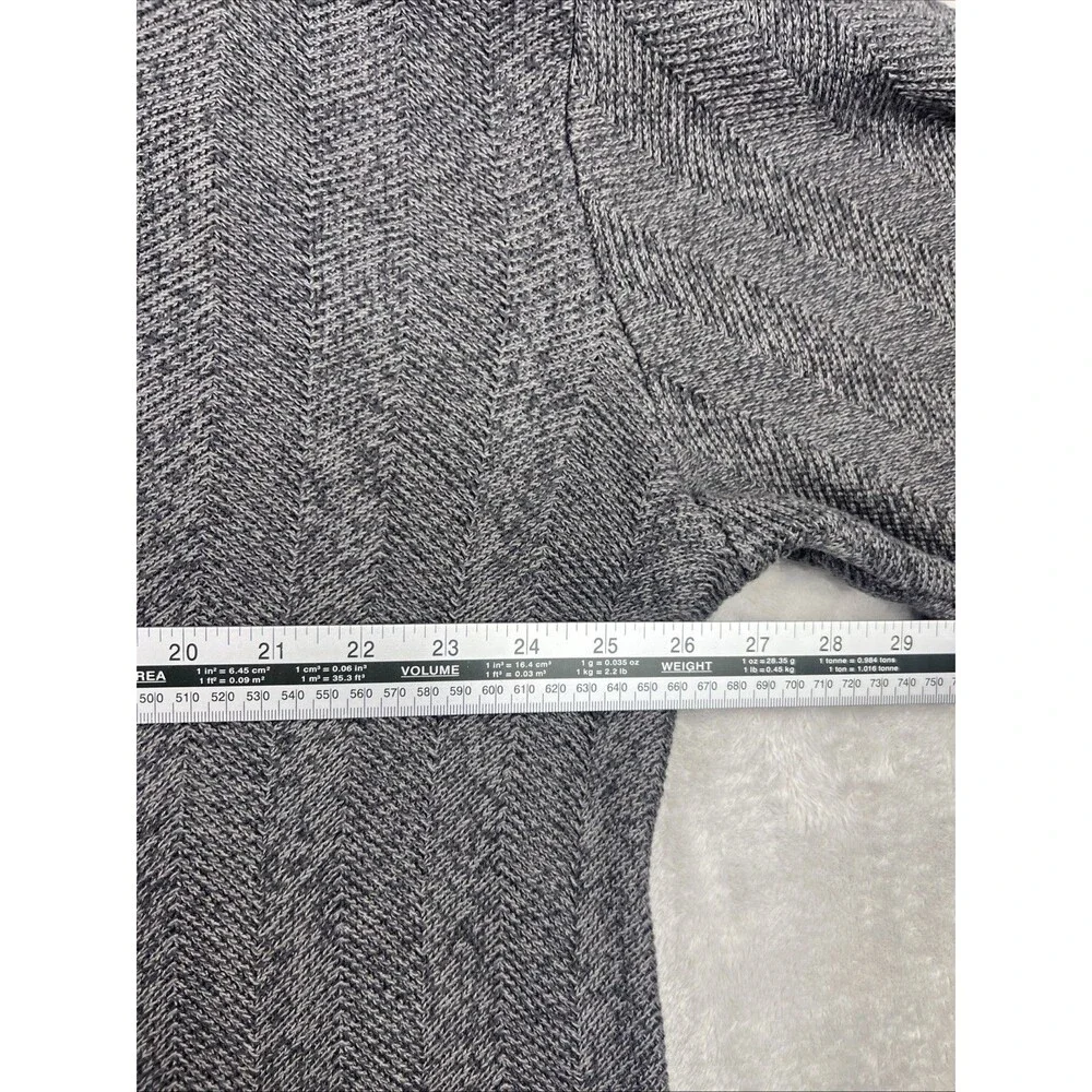 Ralph Lauren Chaps Men's XXL Thick Knit Sweater Gray Hand Framed Cotton Vintage